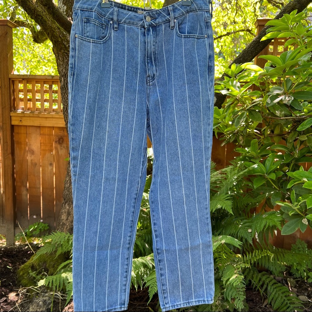 Striped mom jeans